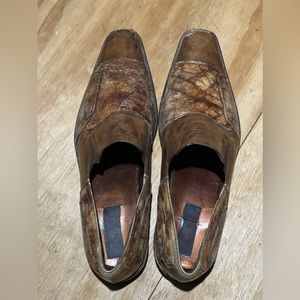 Marco delli ankle boots men 8 multicolor slip on